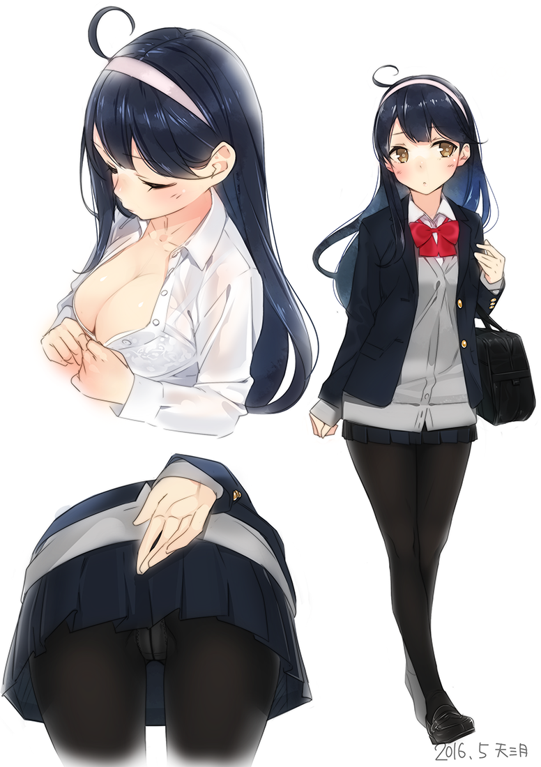 ushio (kantai collection) drawn by ama mitsuki