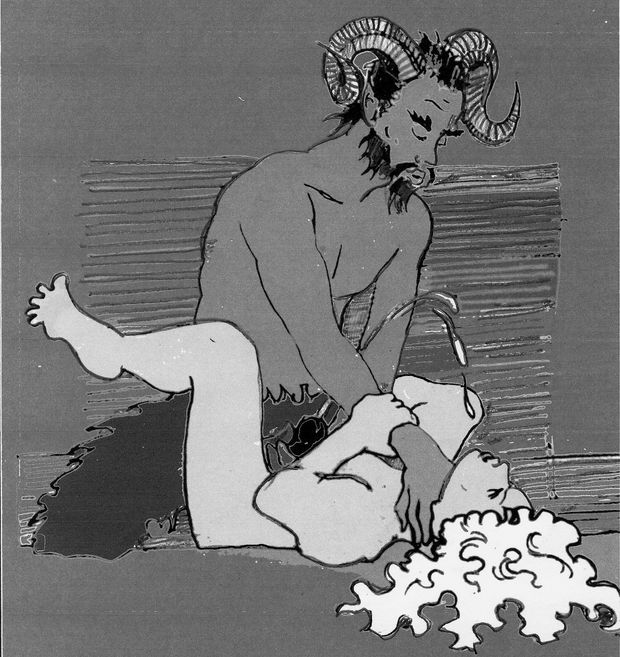 A Satyr Finishes on a Nymph