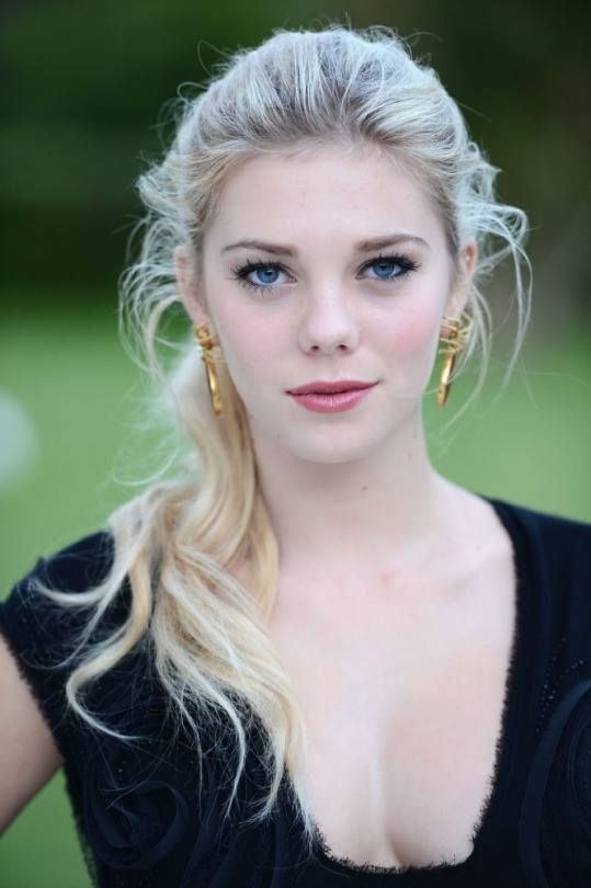 Beautiful blonde with blue eyes