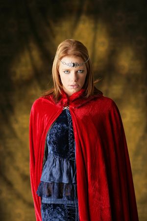 Caped medieval queen