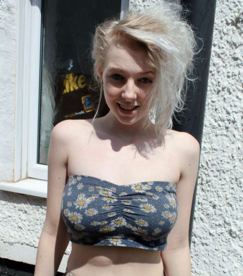 Busty blonde