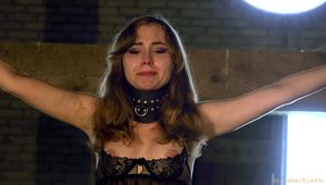 Collar slave Fira ventura is crying in pain in the new bdsm porn from subspaceland!