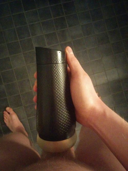 A cock inside of a fancy fleshlight
