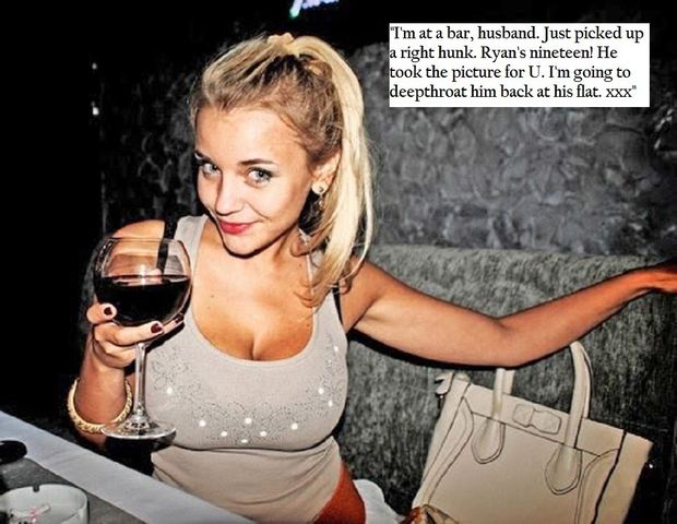 blonde with wine