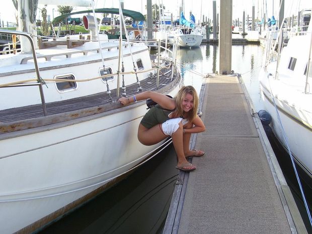 On the dock