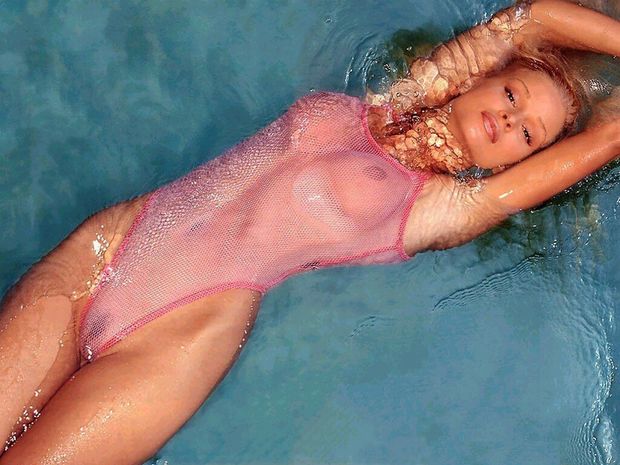 Michele Hunziker in a hot bathing suit