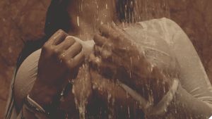 April Duff wet ebony breasts