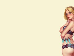 Lux (League of Legends) perfect blonde pinup