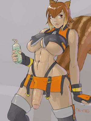 futanari about to get lubed up