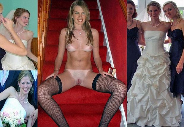 blonde bride spreading