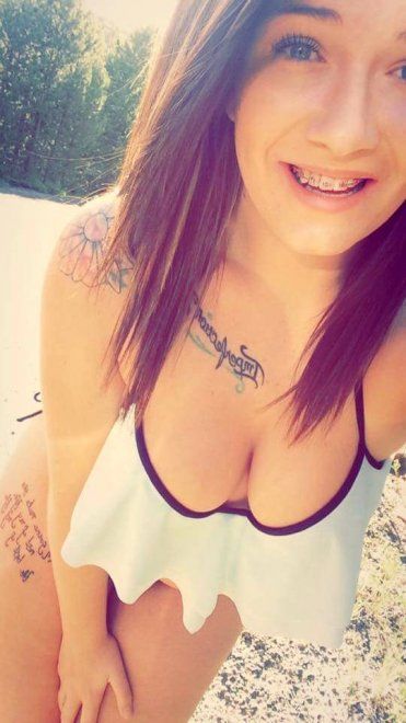 Teen selfie with big tits
