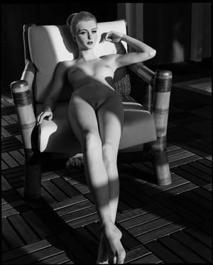 bored poolside sex object