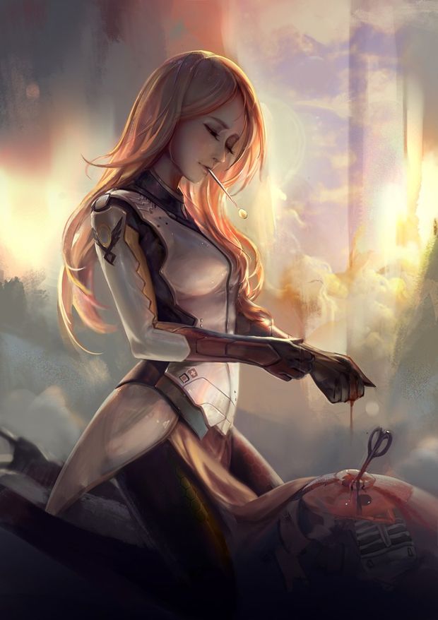 Busty Mercy Art