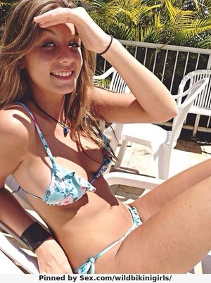 Sexy brunette bikini