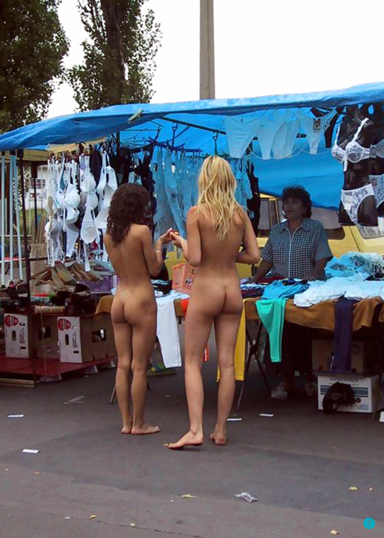 They are shopping for underwear naked.