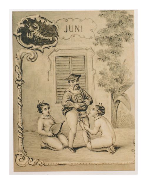 agracier:

illustration from an erotic calendar …