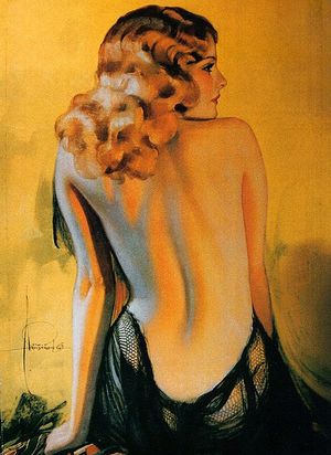 pin up, art, back