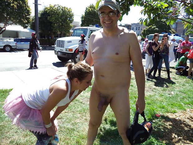 funny public cfnm. has she never seen a dick?