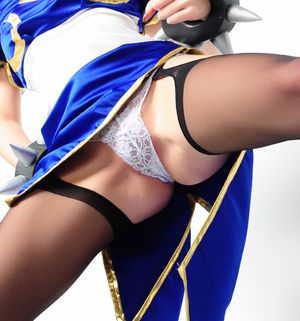 Chung-Li upskirt white panties