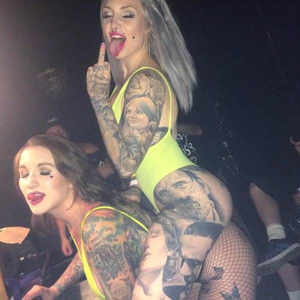 Hot babes at a party