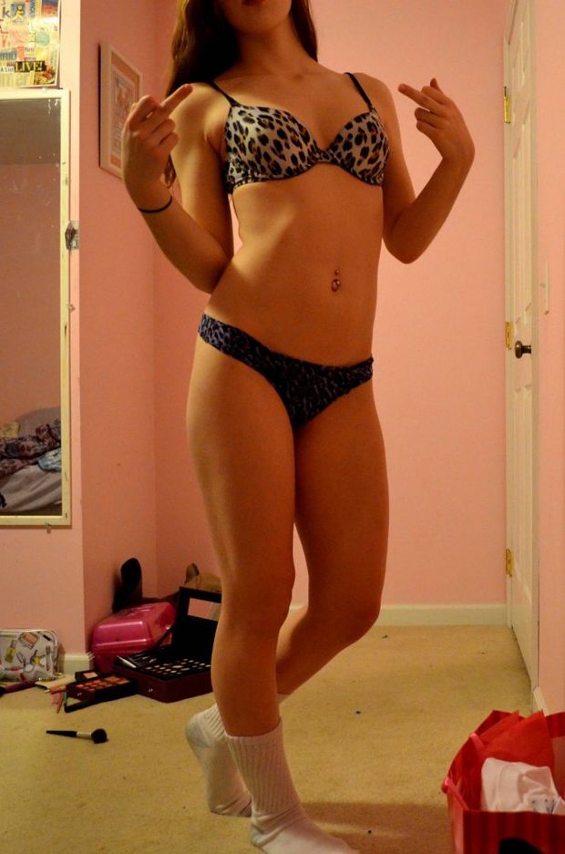 cute babe in bra