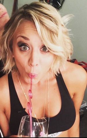 Kaley Cuoco sucking