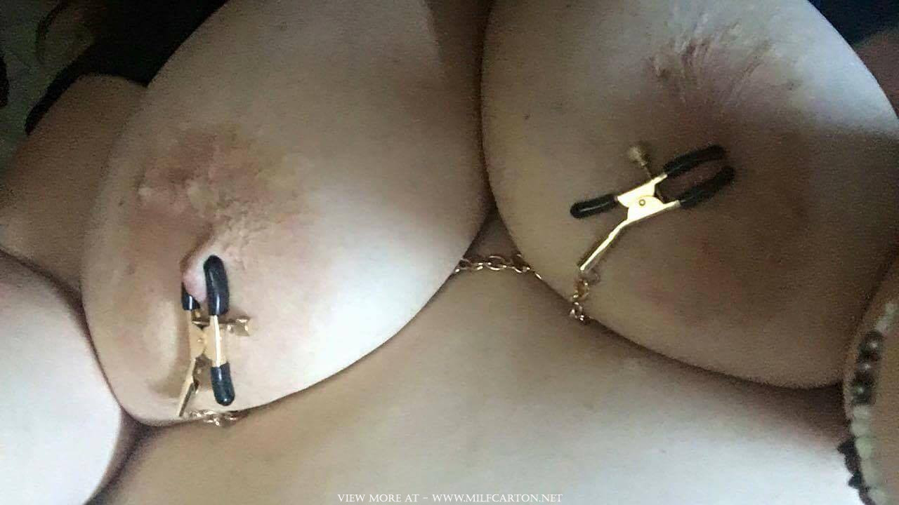 Tits Clamped And Chained