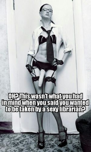 Original caption :) #chastity #strapon #flr #librarian