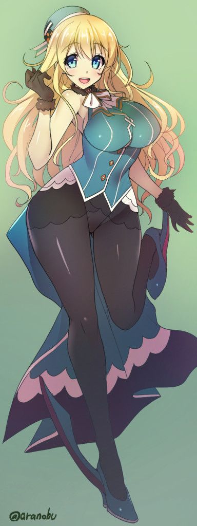 kantai-collection-atago-pantyhose-long-legs-black-tights-anime-gi'rl-nylon-big-boobs-blonde