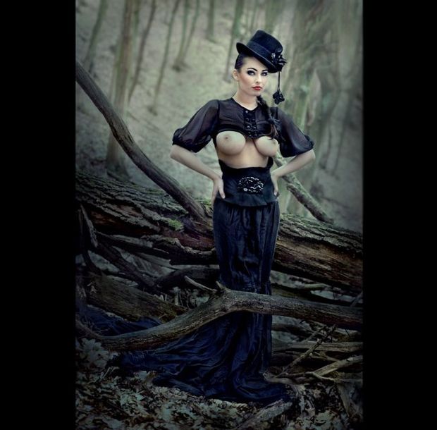 Interesting topless dress.