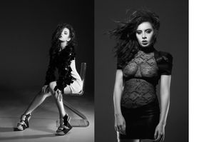 Charli XCX showing her boobs.