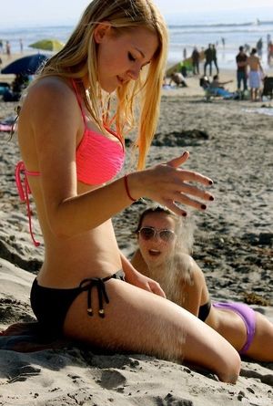 Playing with the sand