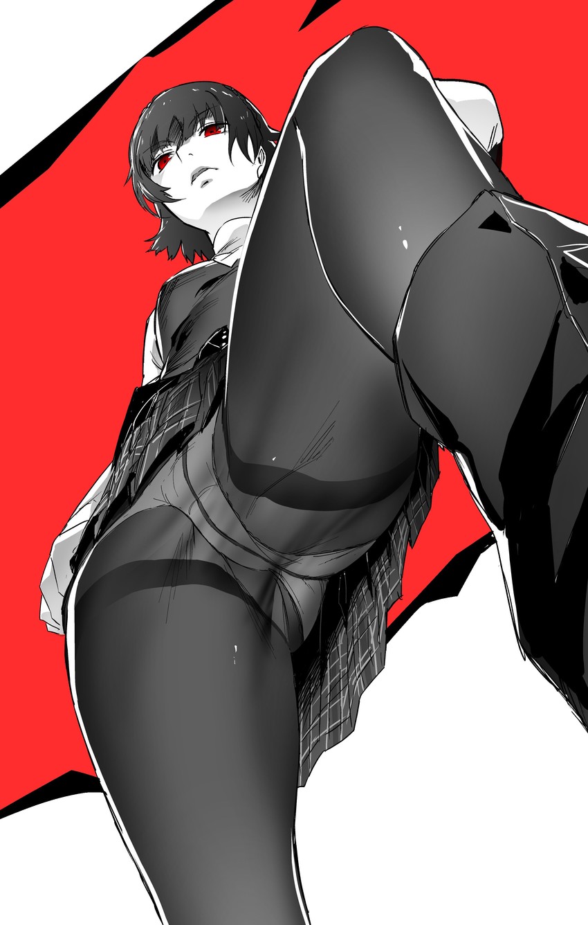 niijima makoto (persona and persona 5) drawn by ryokucha (i cobalt)