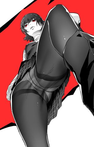 niijima makoto (persona and persona 5) drawn by ryokucha (i cobalt)