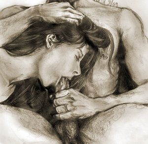 Sex In Art - Deep fellatio