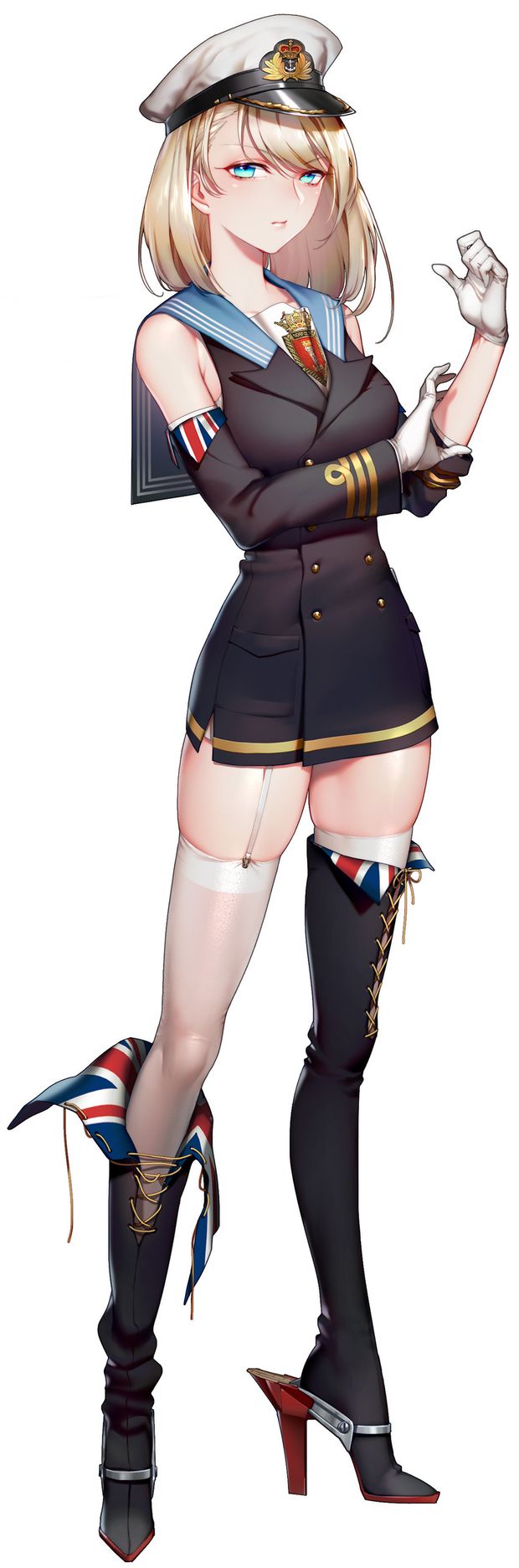 hms norfolk (battleship gi'rl and original) drawn by quuni