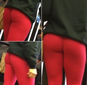 Pink leggings at mall