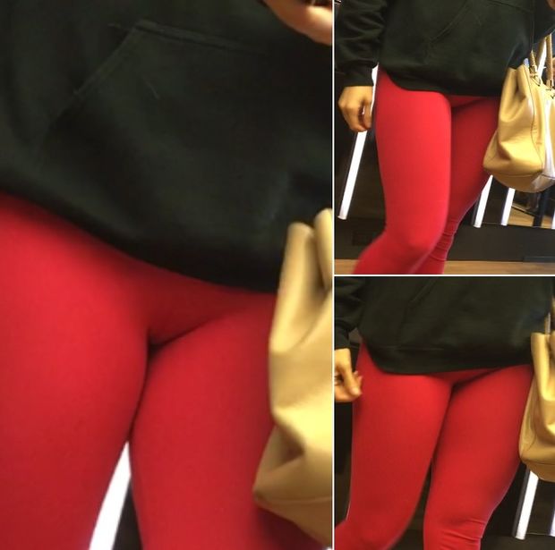 Pink leggings at mall