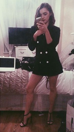 Just a smart jacket between her and the world