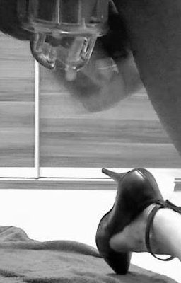 Guy in chastity and lingerie cums from dildoing his own ass