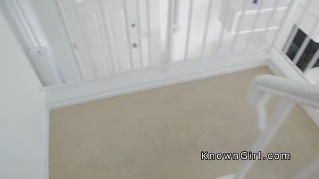 Slim blonde student beauty fucks