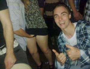 Fingering chick at frat party