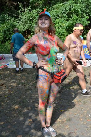 Cutie showing us her breasts and vaginal area