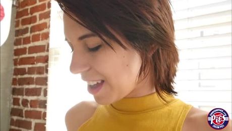 Wet Ceces pussy on a bed gets filled with overflowing cum in the morning by her friend. She then go on to suck his guys stiff dick .