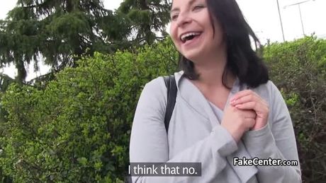 Busty milf rides cock outdoors