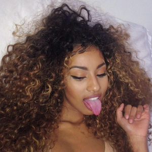 Beautiful black showing tongue