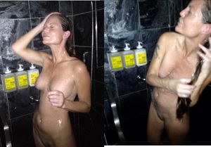 Amateur milf showering at the spa