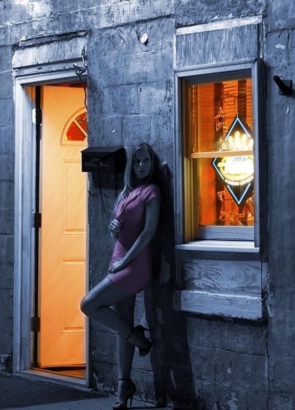 bar, street and hot chick