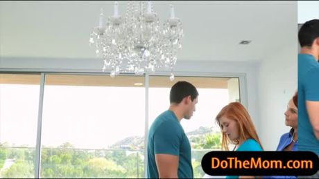 Huge boobs milf and teen babe threesome