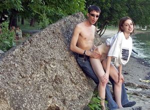 Sex - Clothes On - They're up against a rock